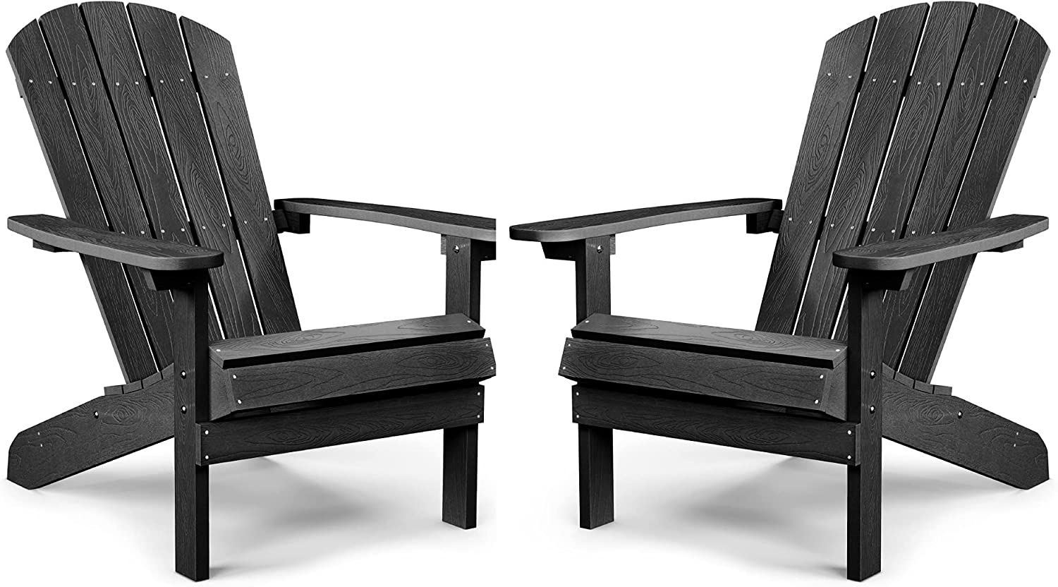 Grant Park Traditional Curveback Aruba Plastic Outdoor Adirondack Patio Chair (Set of 4)