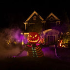 New! 5ft Pumpkin Skeleton Black Light Reactive Ground Breaker