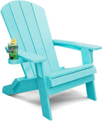 Grant Park Traditional Curveback Aruba Plastic Outdoor Adirondack Patio Chair (Set of 4)