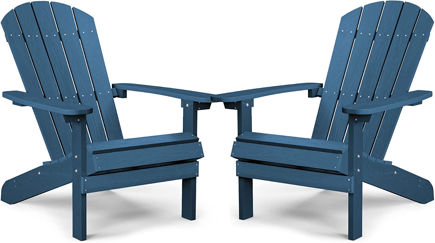 Grant Park Traditional Curveback Aruba Plastic Outdoor Adirondack Patio Chair (Set of 4)