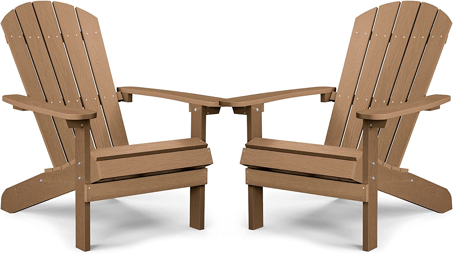 Grant Park Traditional Curveback Aruba Plastic Outdoor Adirondack Patio Chair (Set of 4)