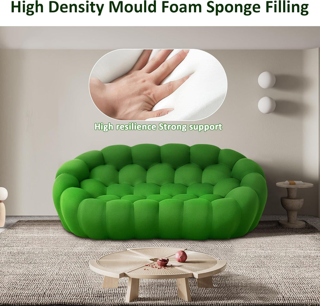 🎉74.8'' Modern Loveseat Sofa, 2 Seater Mesh Fabric Love Seat Floor Sofa