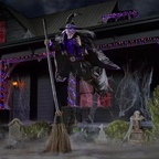 12 ft. Giant Sized Animated LED Hovering Witch