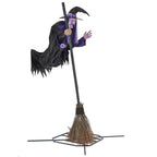 12 ft. Giant Sized Animated LED Hovering Witch