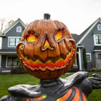 New! 5ft Pumpkin Skeleton Black Light Reactive Ground Breaker