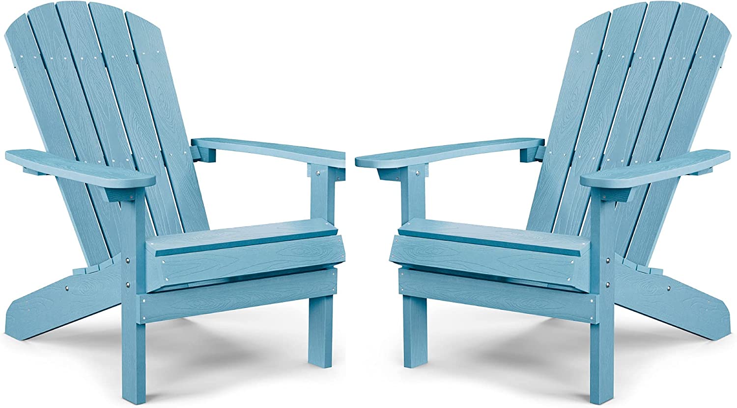 Grant Park Traditional Curveback Aruba Plastic Outdoor Adirondack Patio Chair (Set of 4)