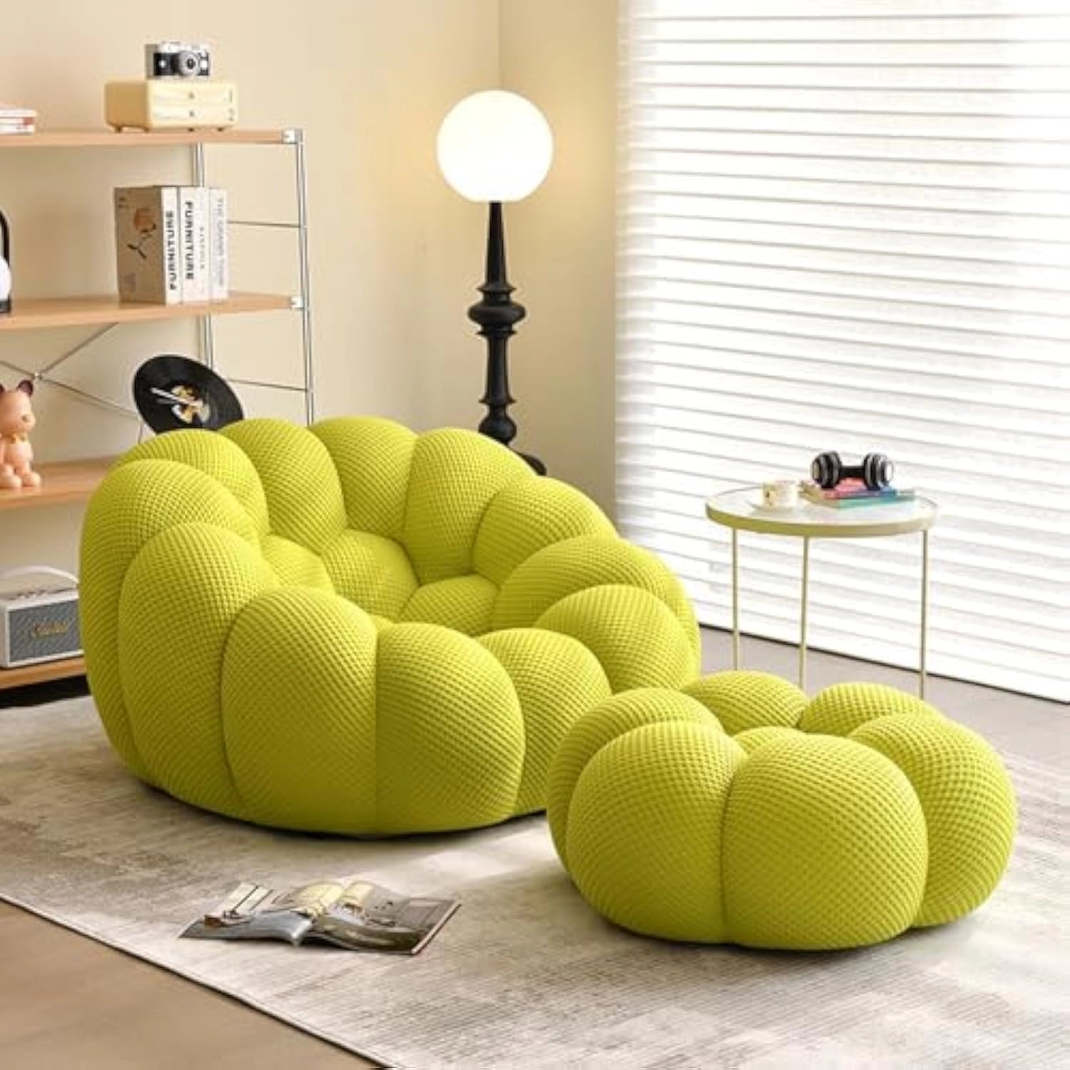 🎉74.8'' Modern Loveseat Sofa, 2 Seater Mesh Fabric Love Seat Floor Sofa