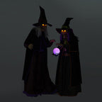 Pre-Lit Animated Crystal Ball Witches, Set of 2