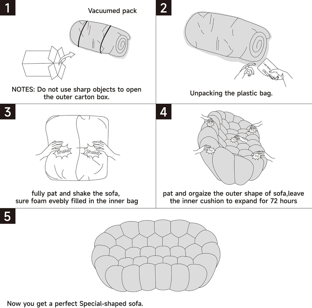 🎉74.8'' Modern Loveseat Sofa, 2 Seater Mesh Fabric Love Seat Floor Sofa