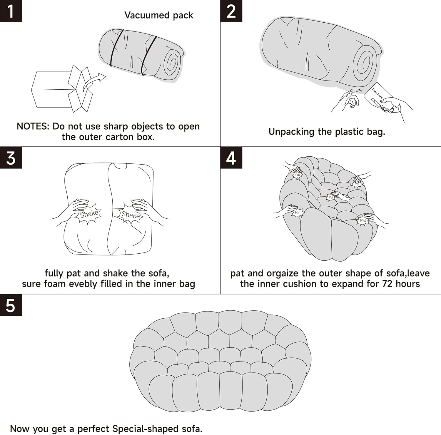 🎉74.8'' Modern Loveseat Sofa, 2 Seater Mesh Fabric Love Seat Floor Sofa