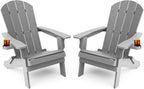 Grant Park Traditional Curveback Aruba Plastic Outdoor Adirondack Patio Chair (Set of 4)