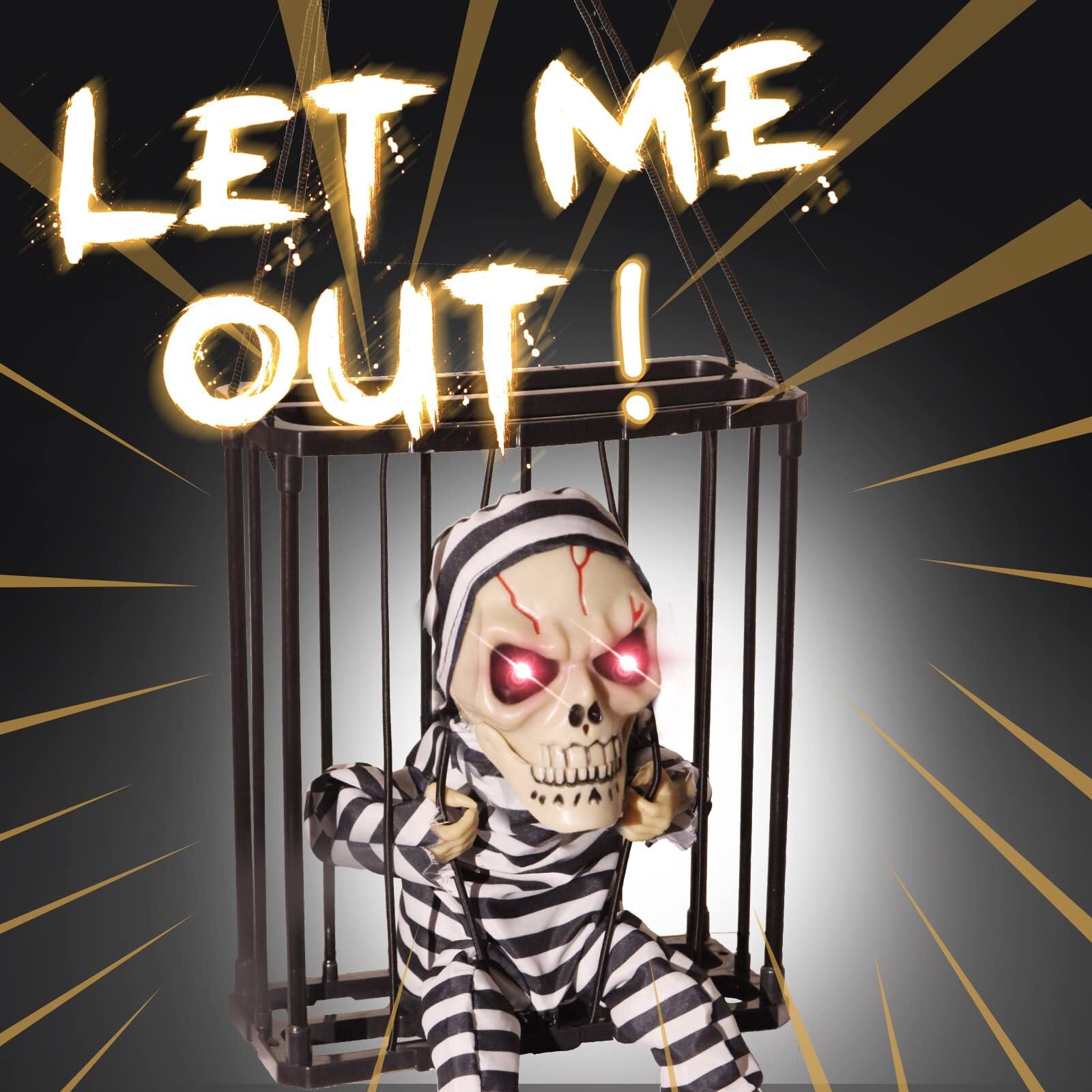 Halloween Skeleton Cage Prisoner
