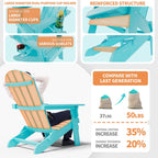 Grant Park Traditional Curveback Aruba Plastic Outdoor Adirondack Patio Chair (Set of 4)