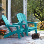 Grant Park Traditional Curveback Aruba Plastic Outdoor Adirondack Patio Chair (Set of 4)