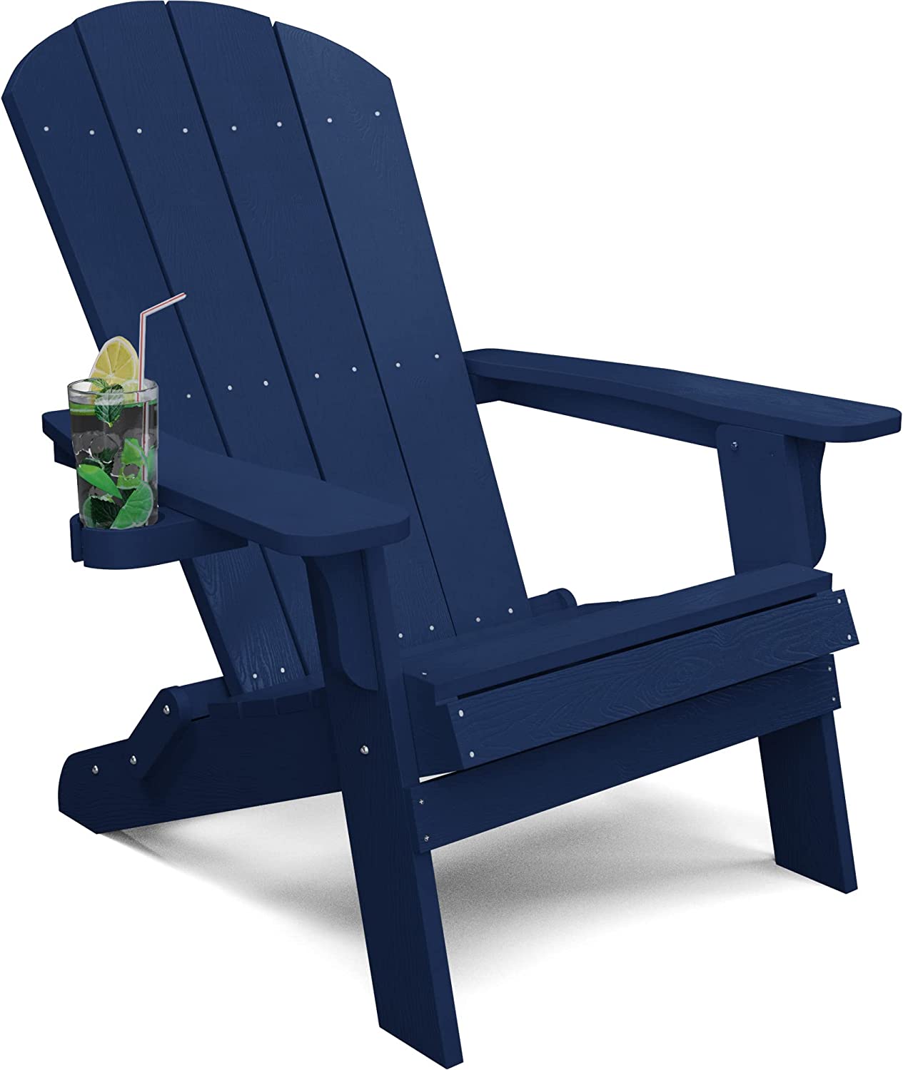 Grant Park Traditional Curveback Aruba Plastic Outdoor Adirondack Patio Chair (Set of 4)